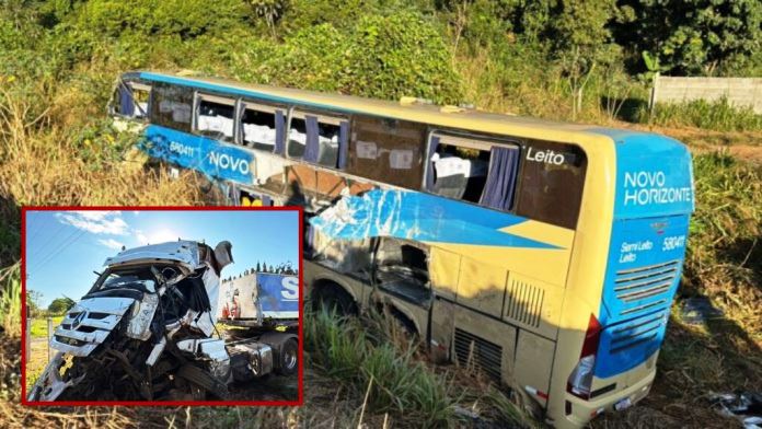 Colisão Frontal Entre Ônibus e Carreta na BR 163 em Sorriso Deixa 14